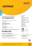 2022 Certifikat ISO 9001 - JB Damgaard AS